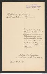 k.k. naturhistorisches Hofmuseum, Intendanzakten 1885-1896 (Hauer), Aktenzahl Z.356/1891, Seite 1